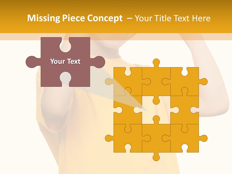 Yellow Handsome Caucasian PowerPoint Template