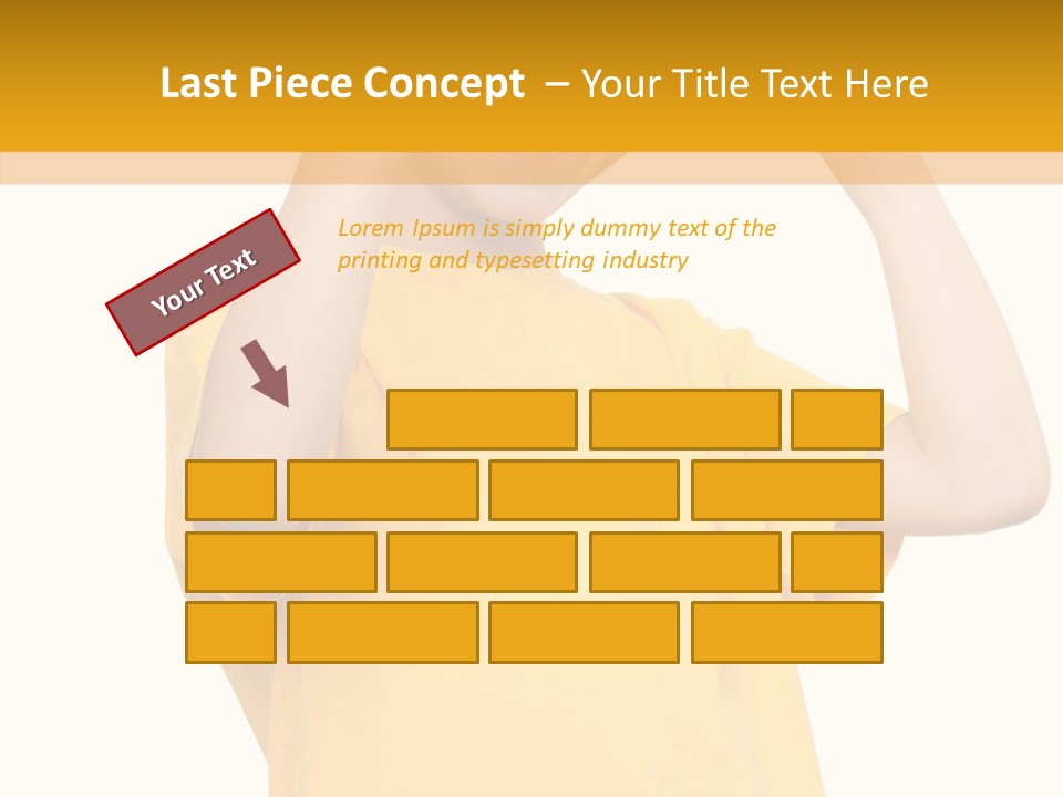 Yellow Handsome Caucasian PowerPoint Template