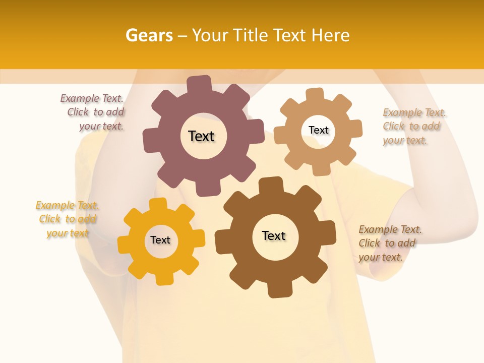 Yellow Handsome Caucasian PowerPoint Template