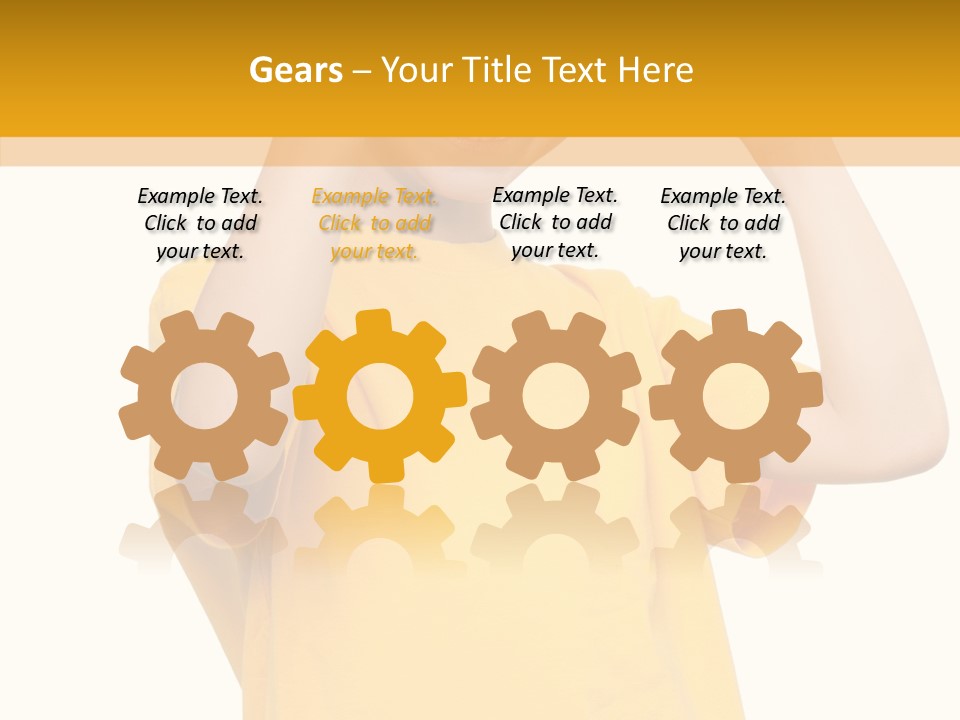 Yellow Handsome Caucasian PowerPoint Template