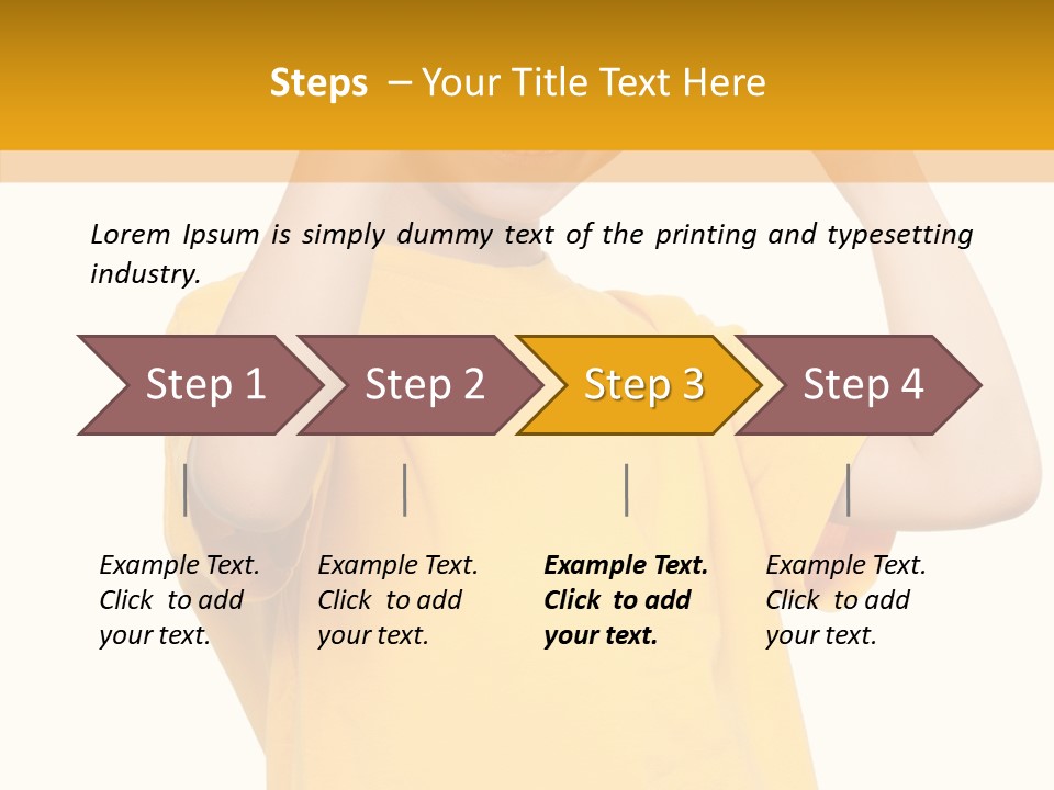 Yellow Handsome Caucasian PowerPoint Template