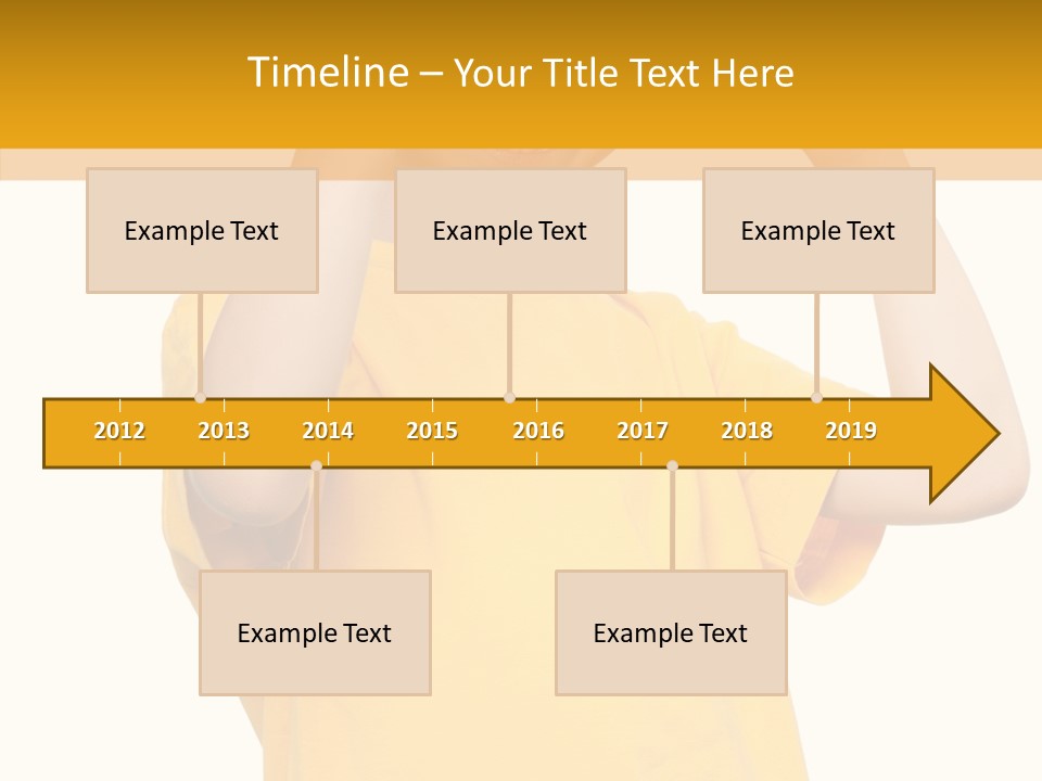 Yellow Handsome Caucasian PowerPoint Template
