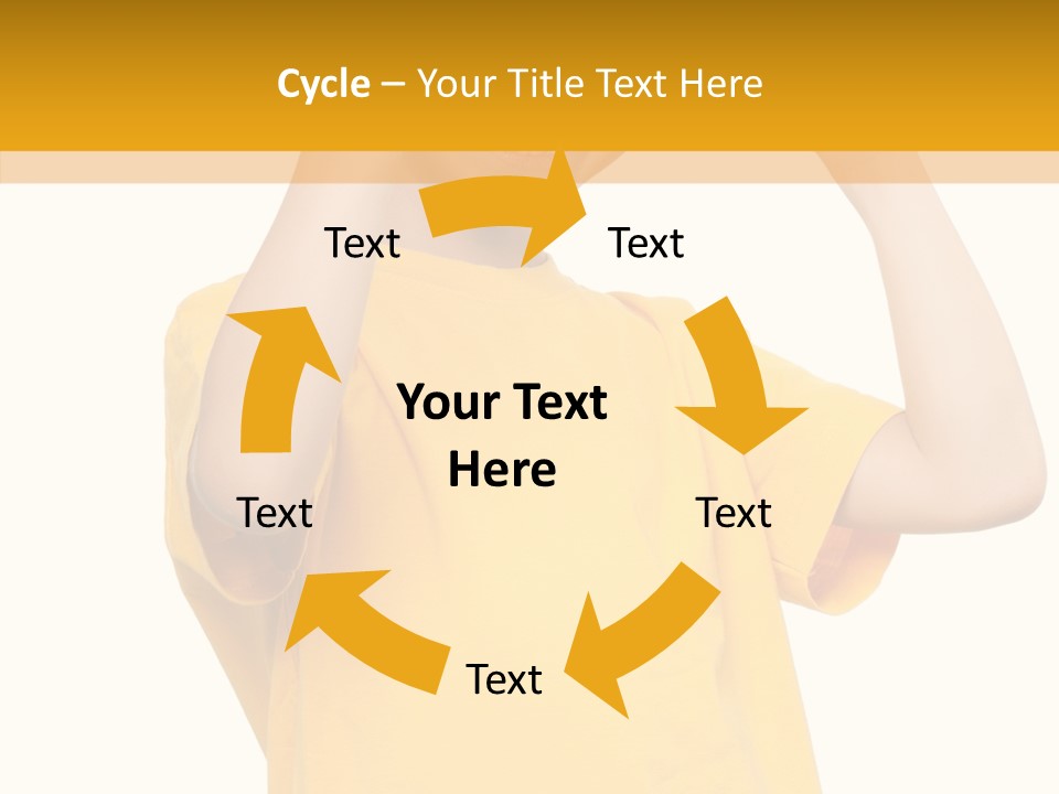 Yellow Handsome Caucasian PowerPoint Template
