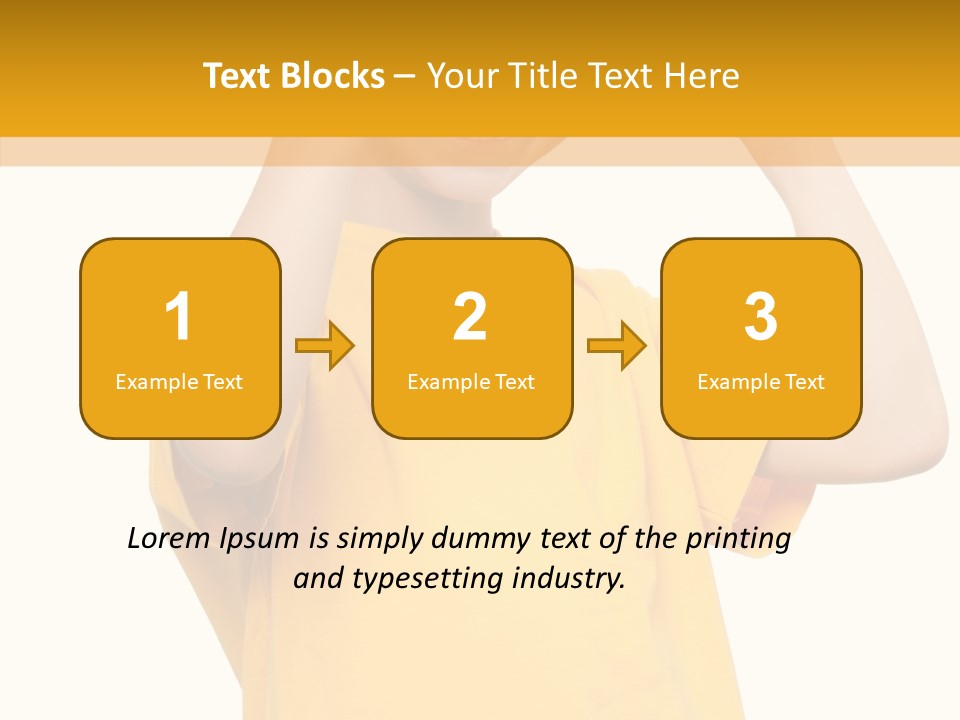 Yellow Handsome Caucasian PowerPoint Template