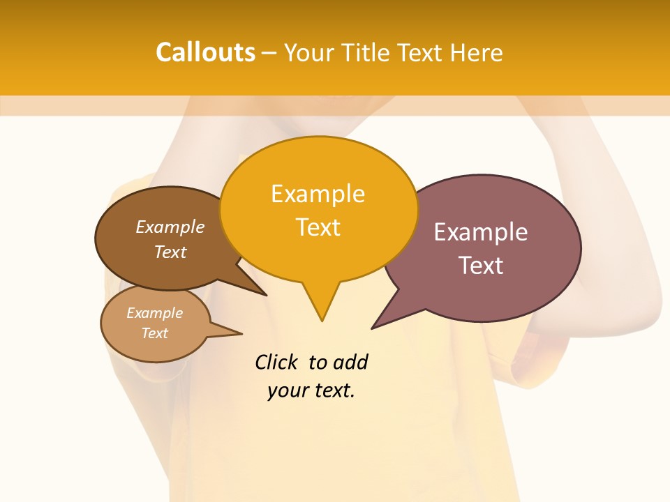 Yellow Handsome Caucasian PowerPoint Template