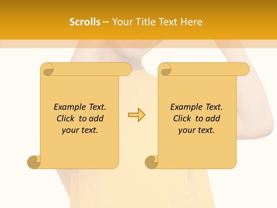 Yellow Handsome Caucasian PowerPoint Template