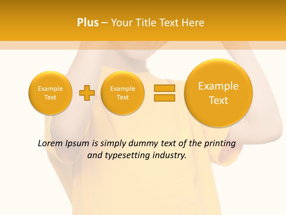 Yellow Handsome Caucasian PowerPoint Template