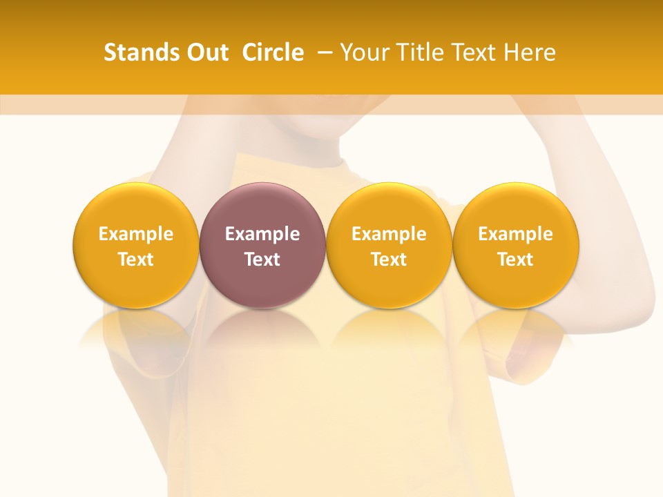 Yellow Handsome Caucasian PowerPoint Template