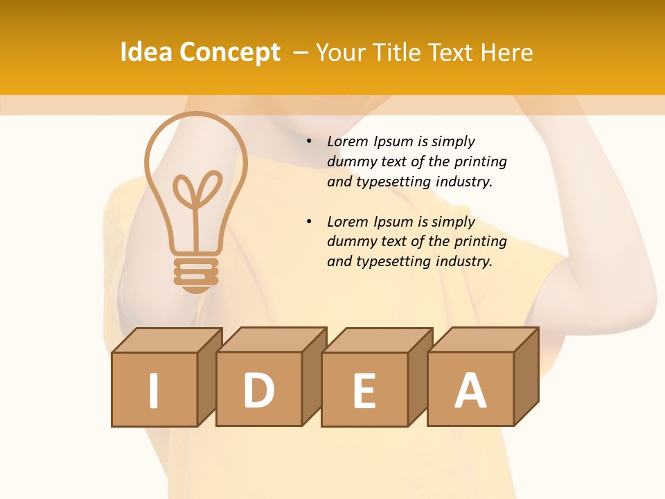 Yellow Handsome Caucasian PowerPoint Template