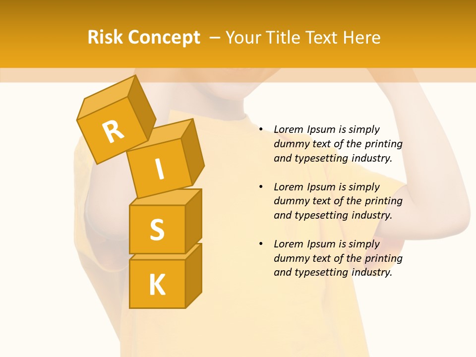 Yellow Handsome Caucasian PowerPoint Template