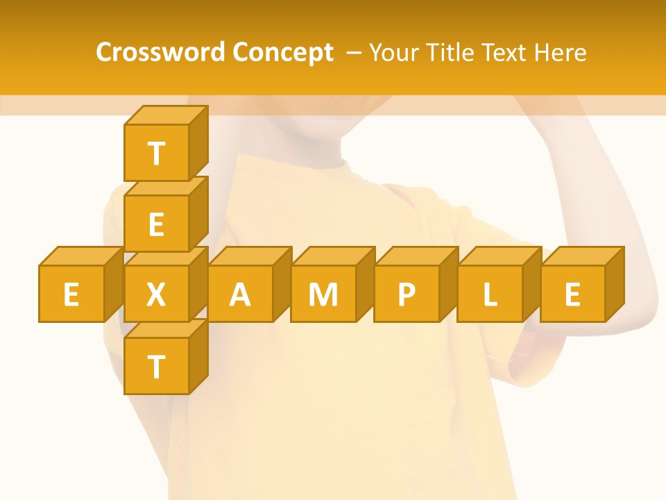 Yellow Handsome Caucasian PowerPoint Template