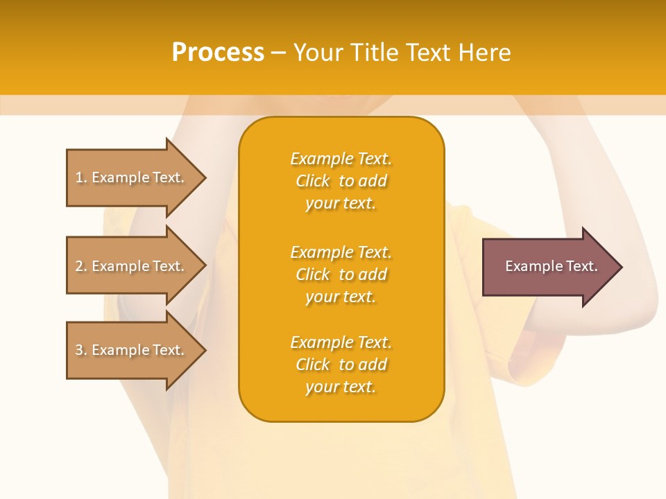 Yellow Handsome Caucasian PowerPoint Template