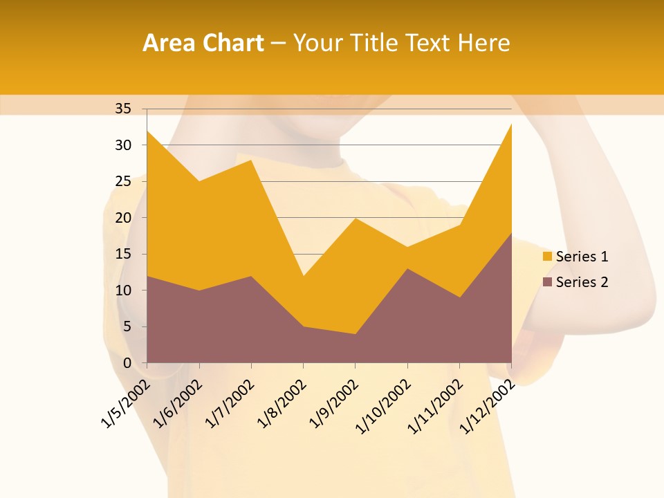 Yellow Handsome Caucasian PowerPoint Template
