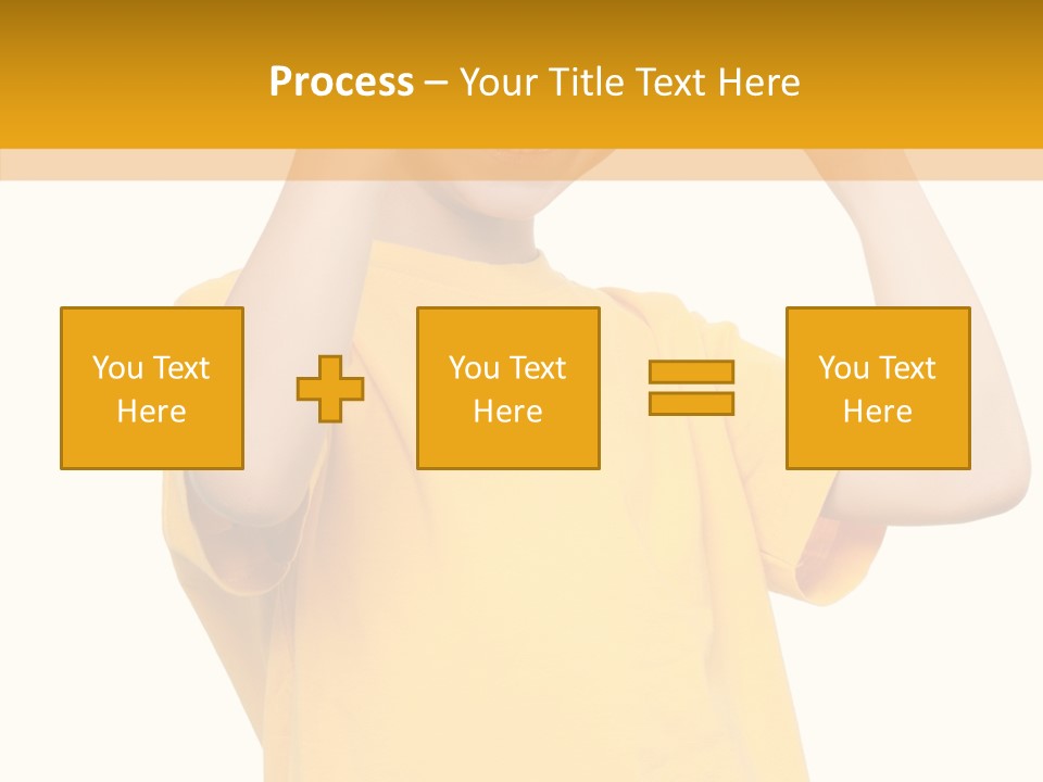 Yellow Handsome Caucasian PowerPoint Template