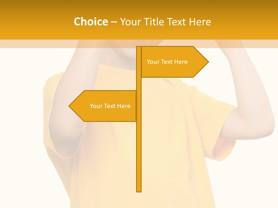 Yellow Handsome Caucasian PowerPoint Template