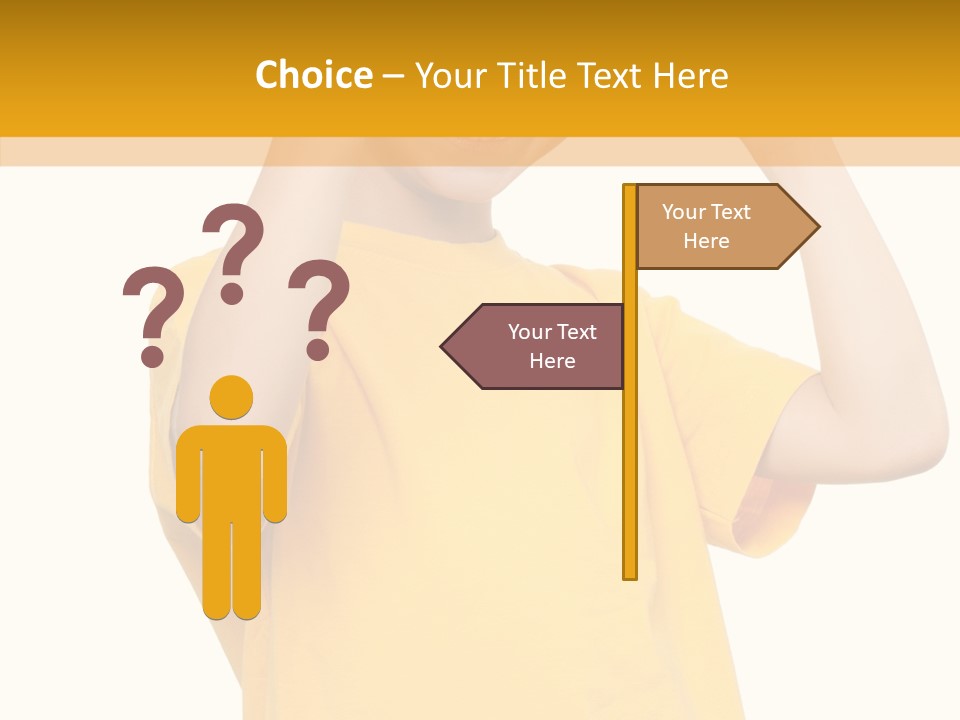 Yellow Handsome Caucasian PowerPoint Template