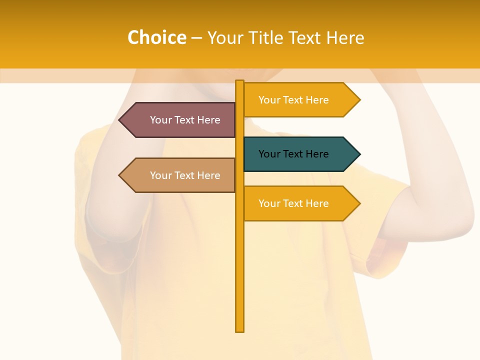 Yellow Handsome Caucasian PowerPoint Template