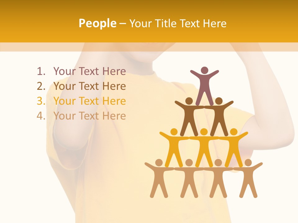 Yellow Handsome Caucasian PowerPoint Template
