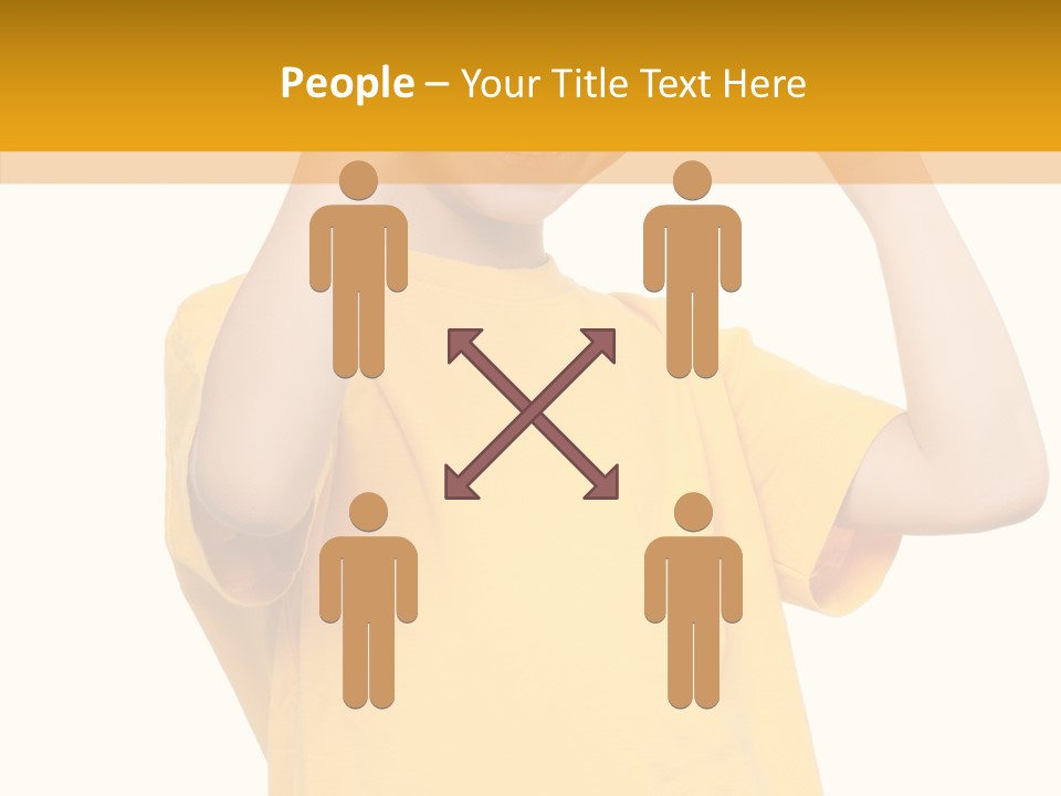 Yellow Handsome Caucasian PowerPoint Template