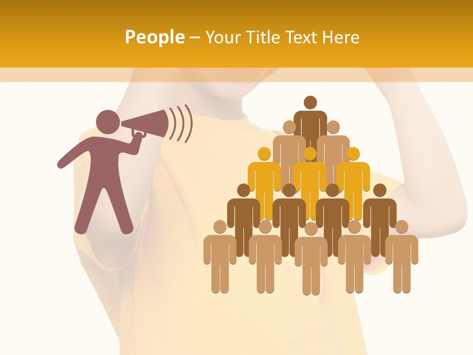 Yellow Handsome Caucasian PowerPoint Template