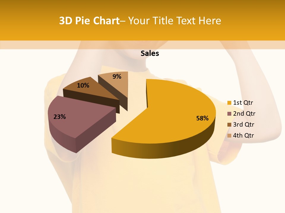 Yellow Handsome Caucasian PowerPoint Template