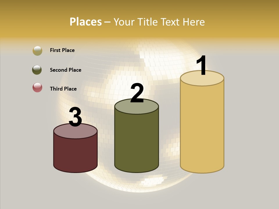 Discotheque Ball Glittery PowerPoint Template