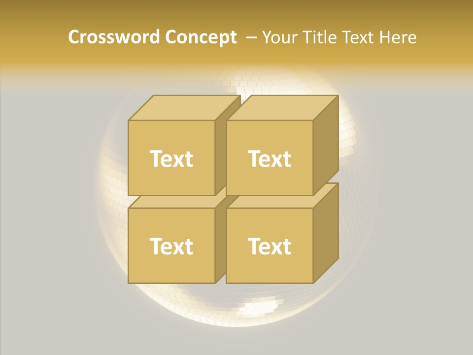 Discotheque Ball Glittery PowerPoint Template