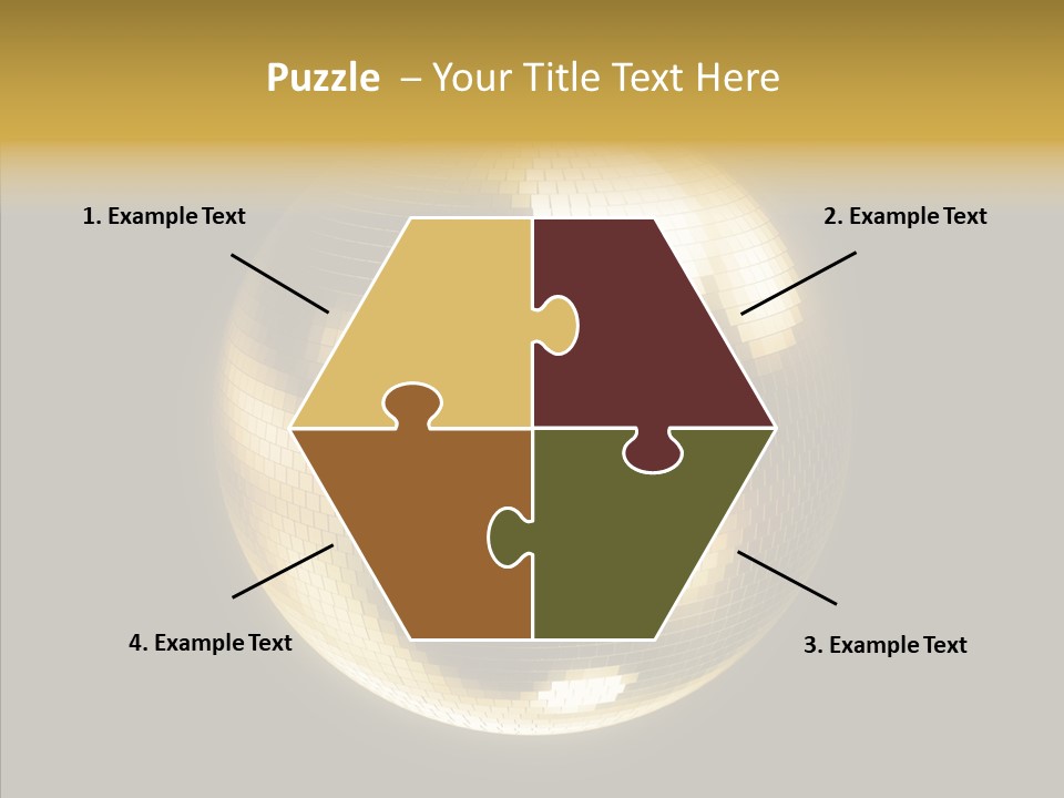 Discotheque Ball Glittery PowerPoint Template