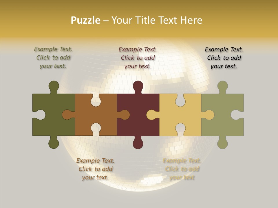 Discotheque Ball Glittery PowerPoint Template