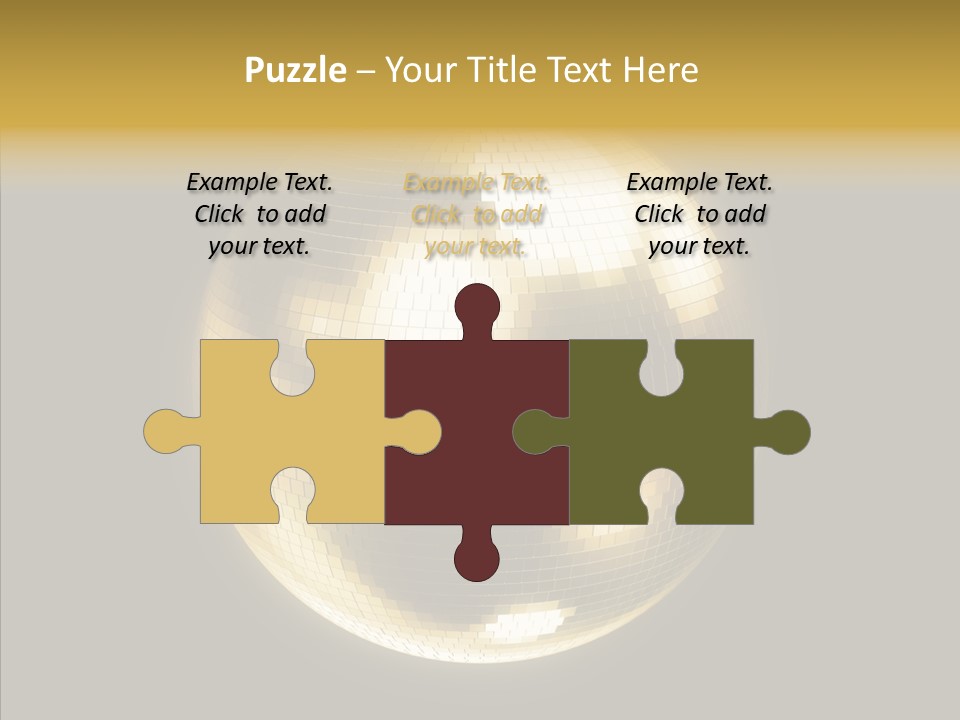 Discotheque Ball Glittery PowerPoint Template