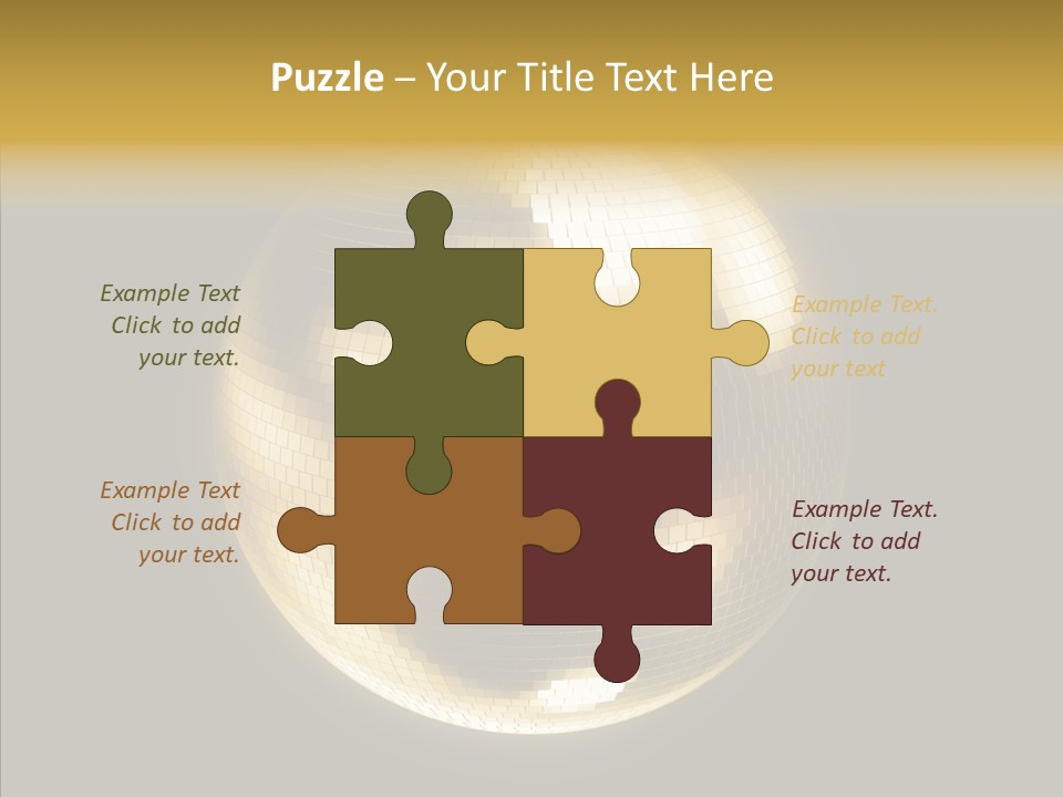 Discotheque Ball Glittery PowerPoint Template