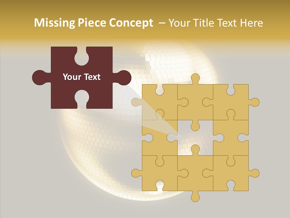 Discotheque Ball Glittery PowerPoint Template