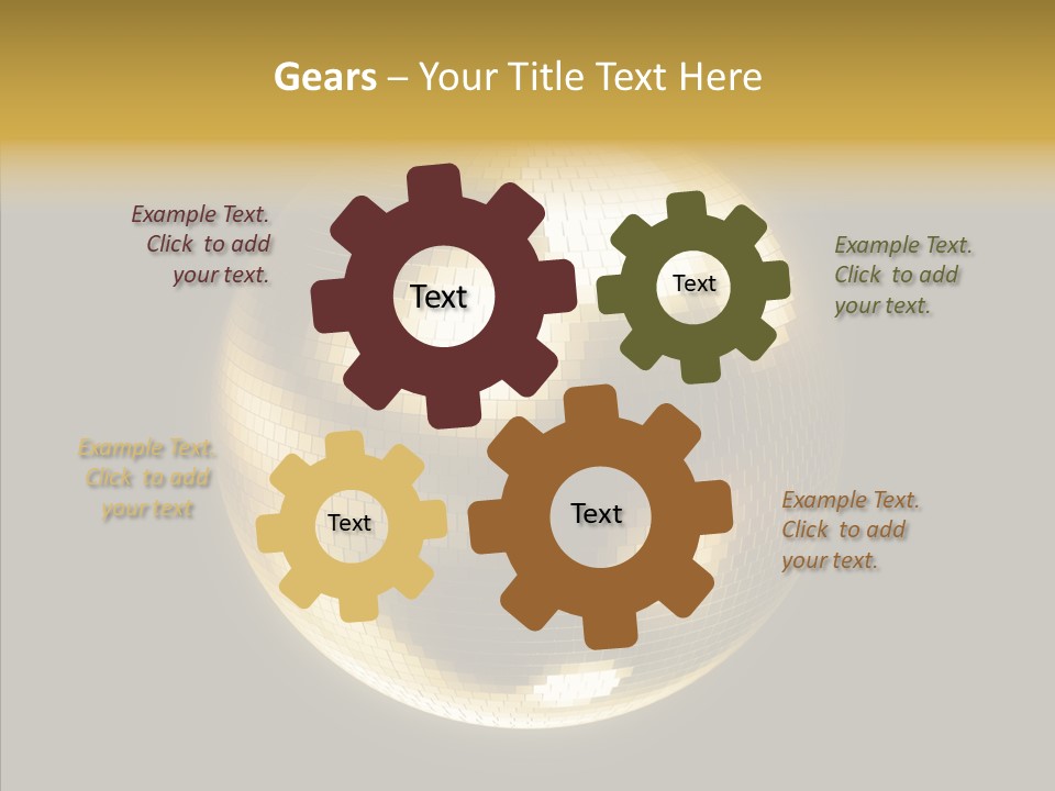 Discotheque Ball Glittery PowerPoint Template