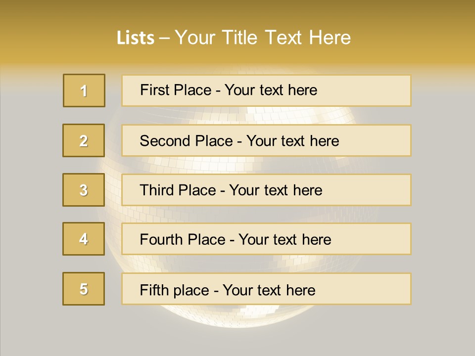 Discotheque Ball Glittery PowerPoint Template