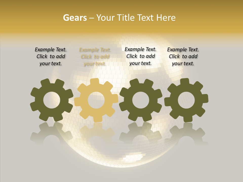 Discotheque Ball Glittery PowerPoint Template