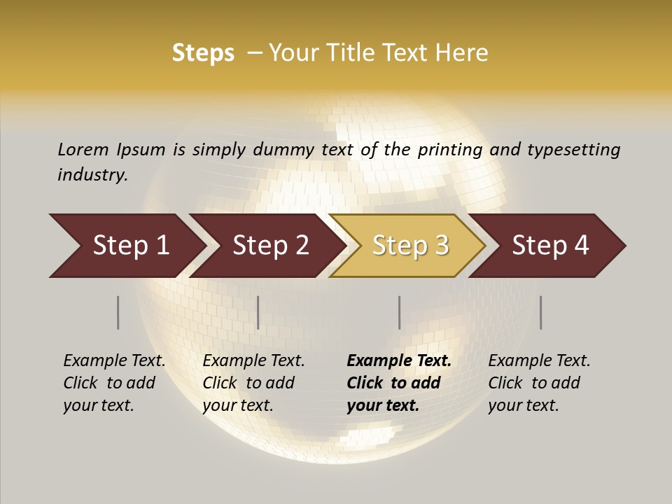 Discotheque Ball Glittery PowerPoint Template