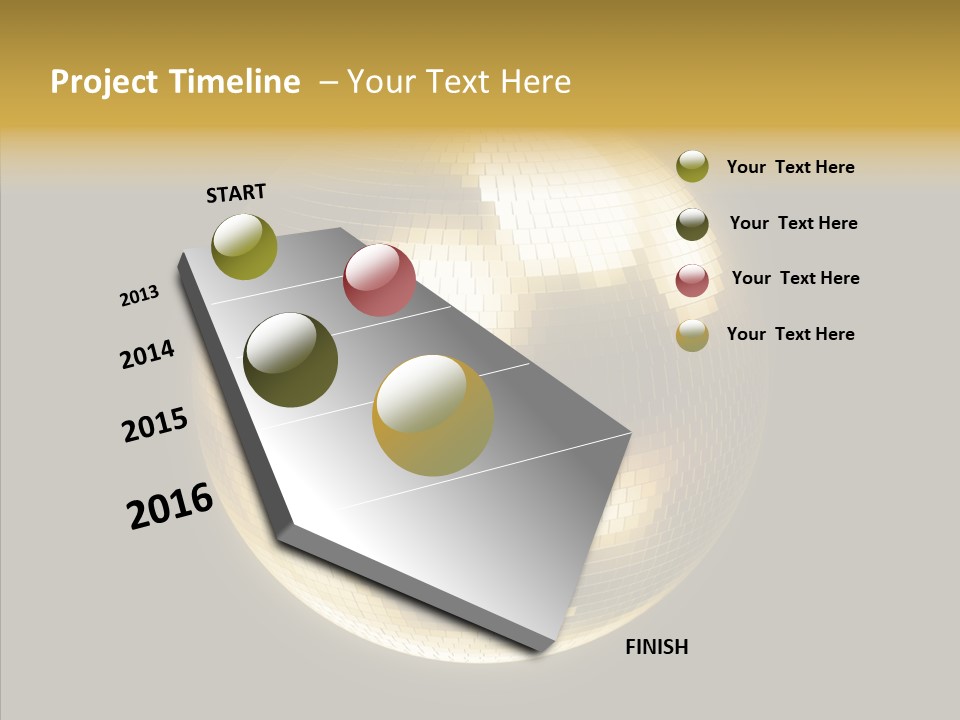 Discotheque Ball Glittery PowerPoint Template