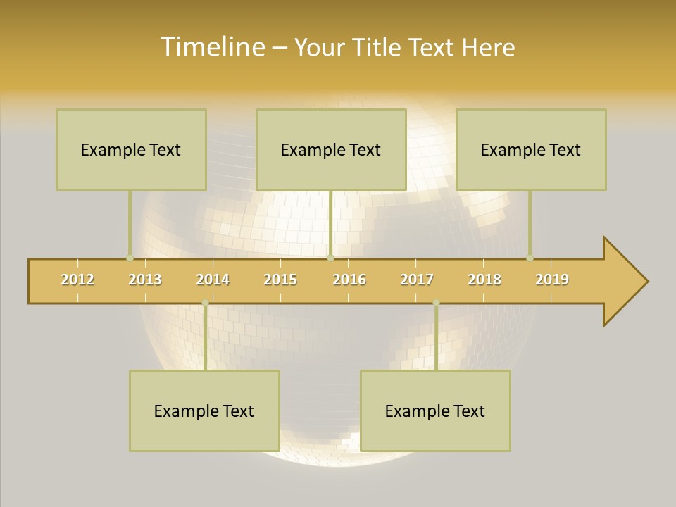 Discotheque Ball Glittery PowerPoint Template