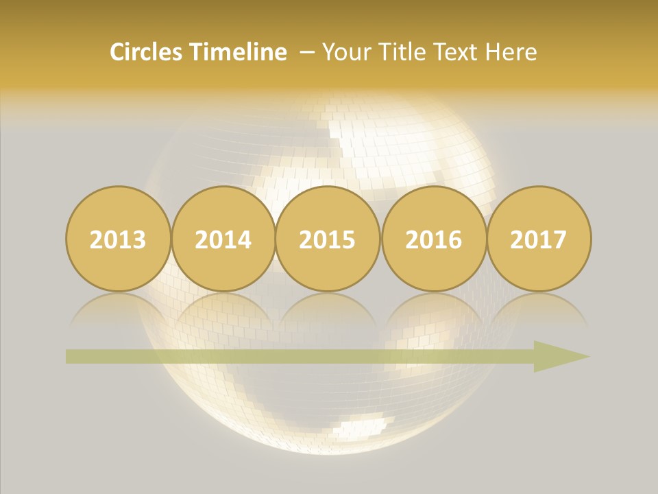 Discotheque Ball Glittery PowerPoint Template