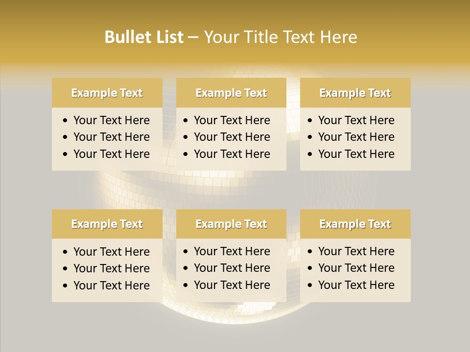 Discotheque Ball Glittery PowerPoint Template