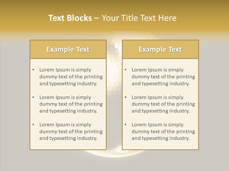 Discotheque Ball Glittery PowerPoint Template