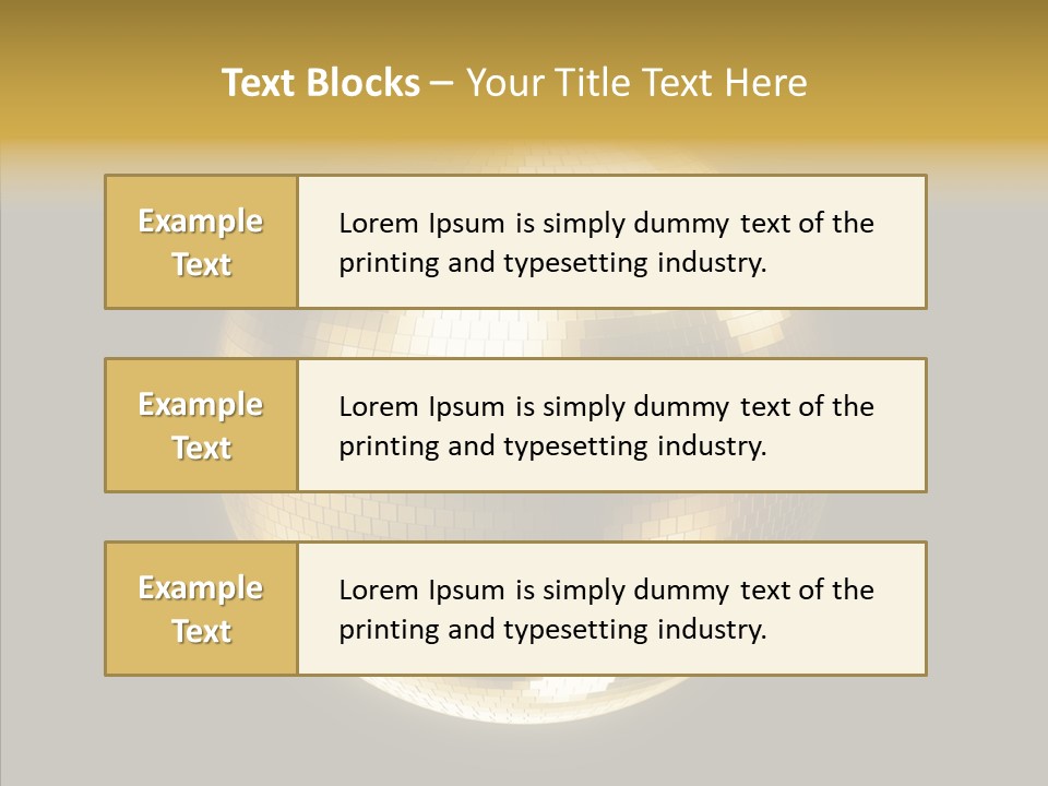 Discotheque Ball Glittery PowerPoint Template