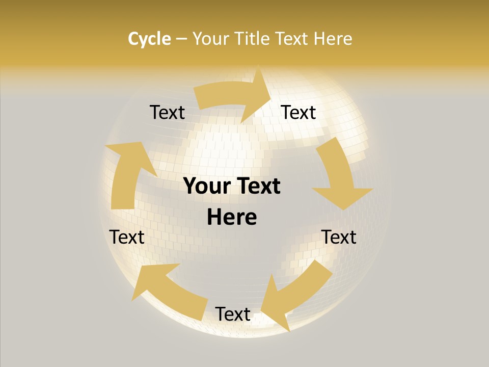 Discotheque Ball Glittery PowerPoint Template