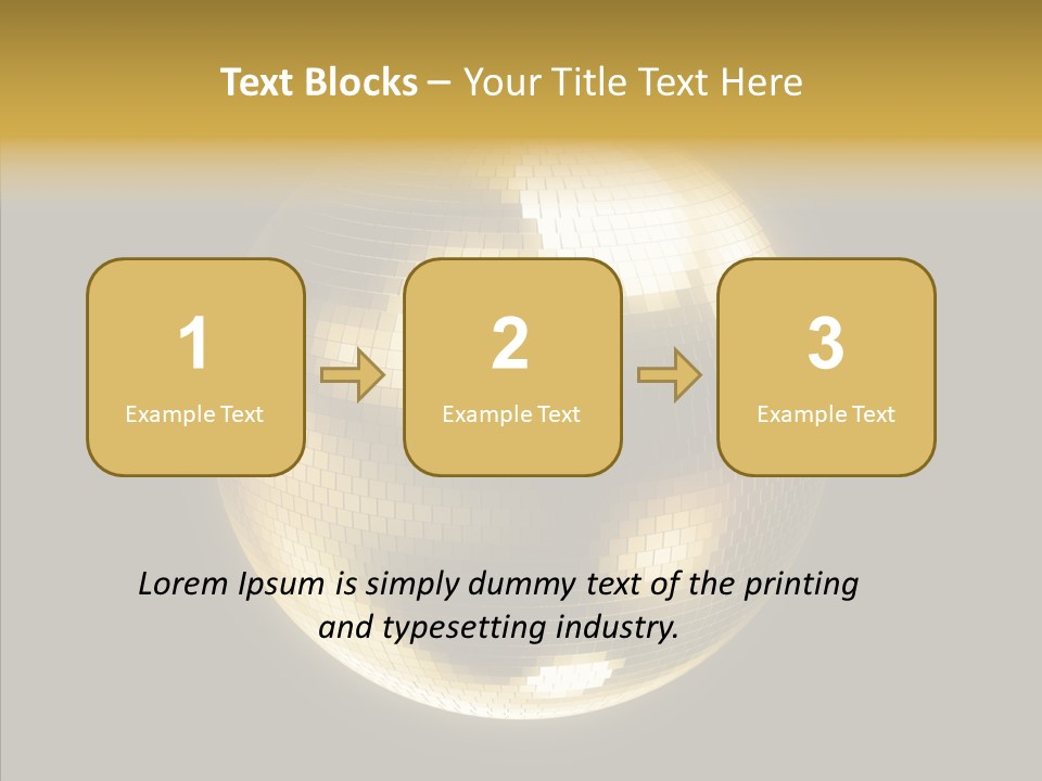 Discotheque Ball Glittery PowerPoint Template