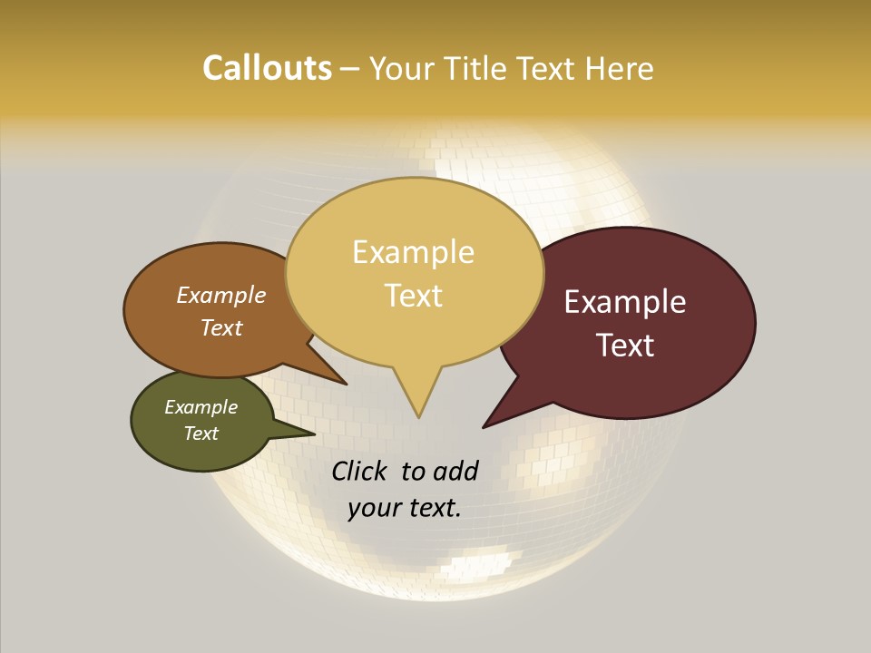 Discotheque Ball Glittery PowerPoint Template