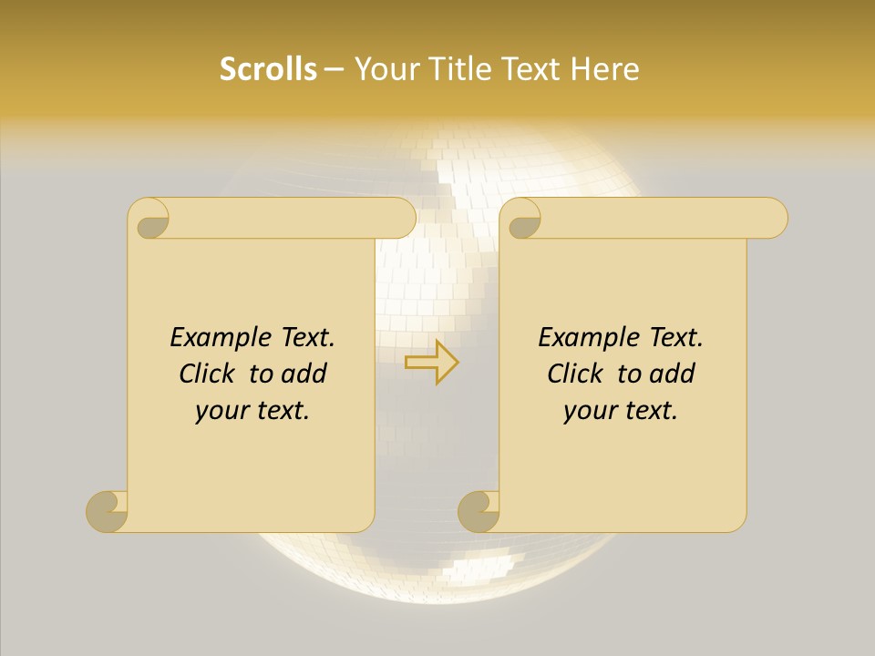 Discotheque Ball Glittery PowerPoint Template