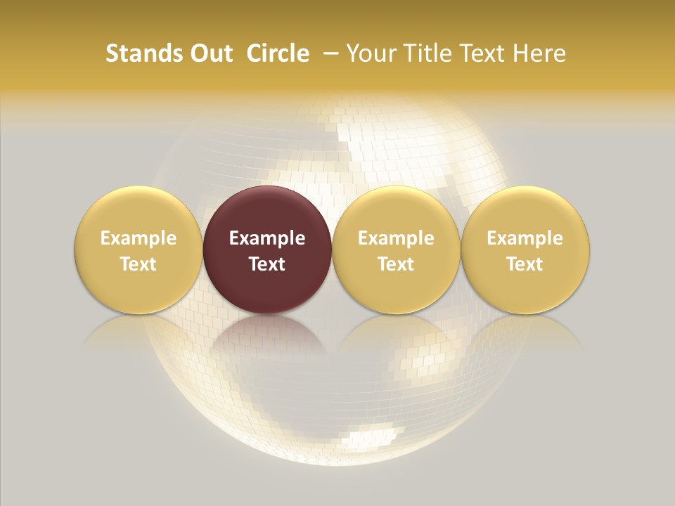 Discotheque Ball Glittery PowerPoint Template