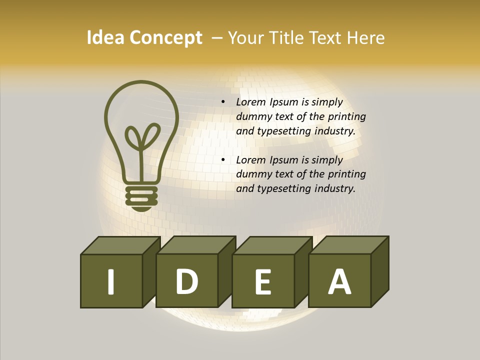 Discotheque Ball Glittery PowerPoint Template