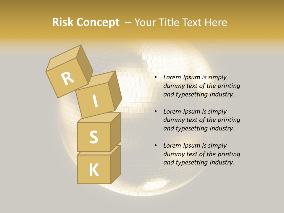 Discotheque Ball Glittery PowerPoint Template