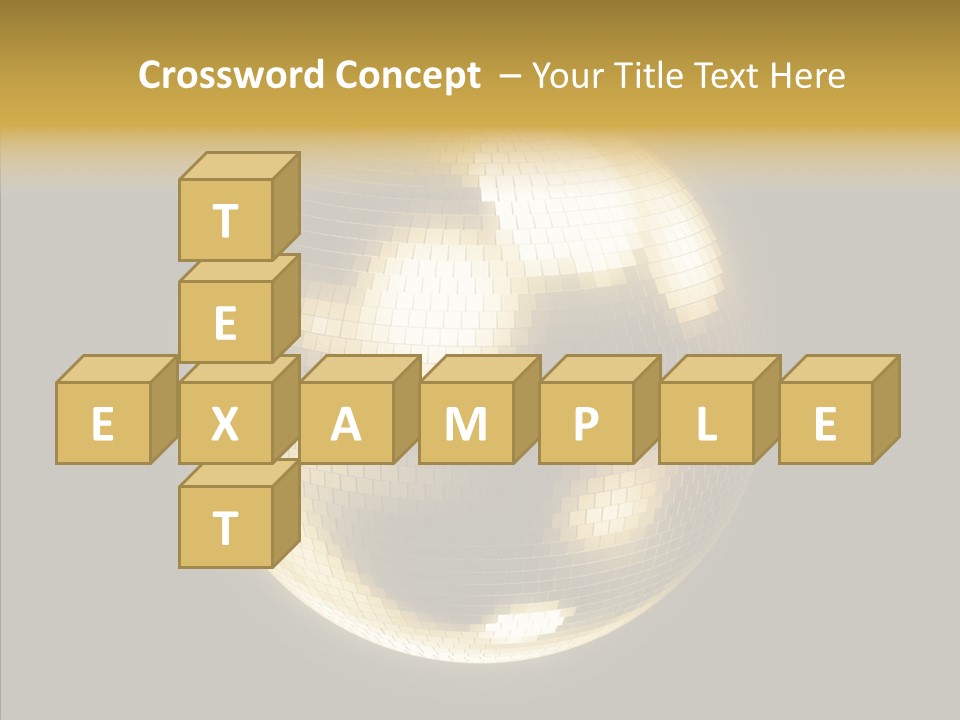 Discotheque Ball Glittery PowerPoint Template